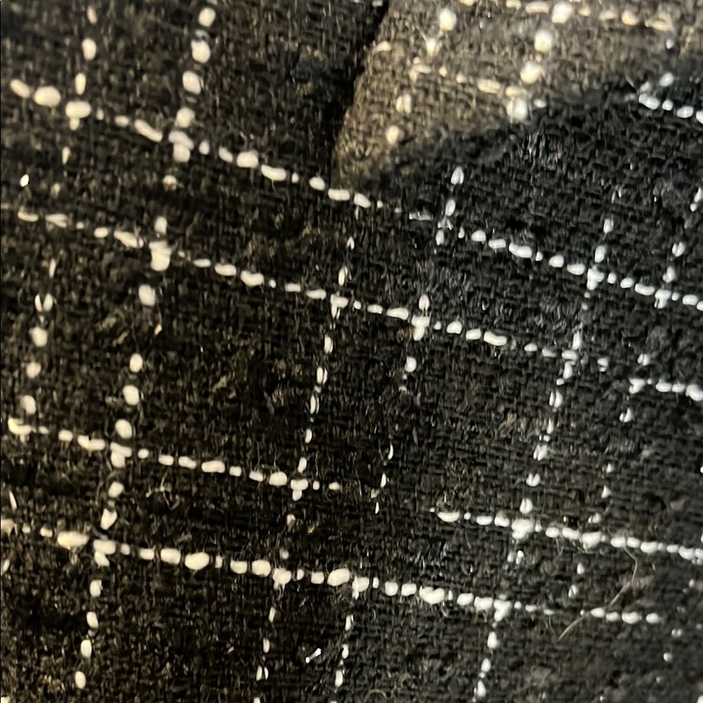 Zara Black and White Fitted Polo Button Down - Picture 5 of 7